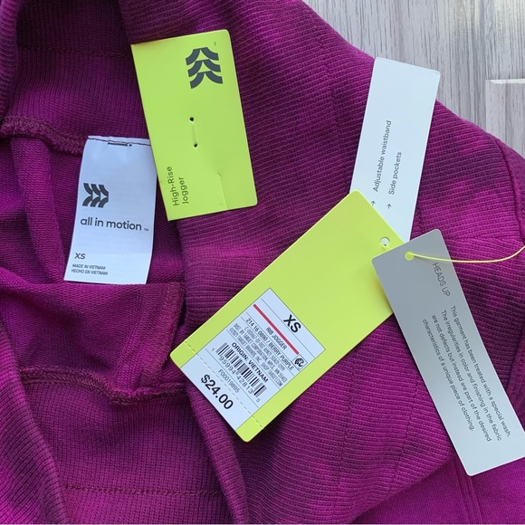 NWT All In Motion High-Rise Jogger Berry Purple - Picture 9 of 11